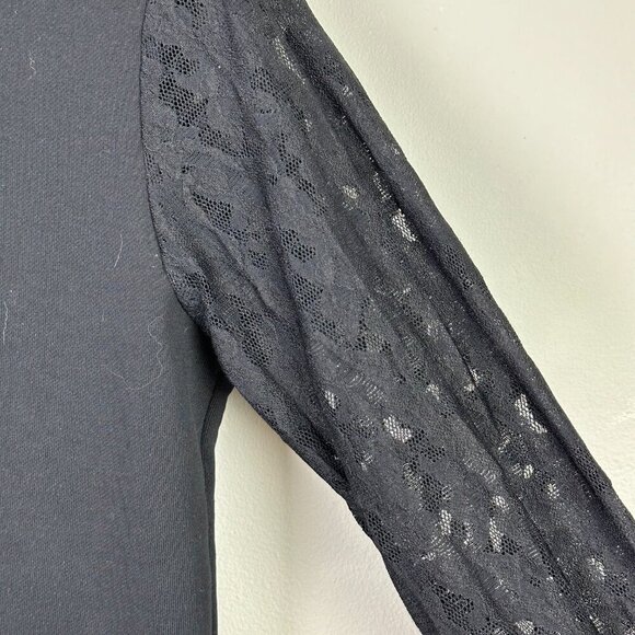 CHRLDR Lace Sleeve Sweatshirt Black - Picture 7 of 11